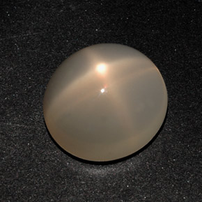 Star Moonstone Gemstone in 14.6 x 13.6 mm Size for Sale, Star Moonstone Stone in Orange Cream Color
