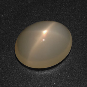 8.42 ct Cream Star Moonstone Stone, Natural Star Moonstone in Oval Cabochon Shape for Sale