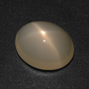 Star Moonstone Gemstone in 14.9 x 12.4 mm Size for Sale, Star Moonstone Stone in Orange Cream Color