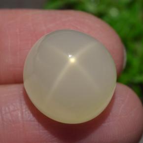 15.93 ct Cream Star Moonstone Stone, Natural Star Moonstone in Oval Cabochon Shape for Sale