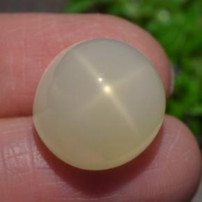 Star Moonstone Gemstone in 14.2 x 13.4 mm Size for Sale, Star Moonstone Stone in Orange Cream Color