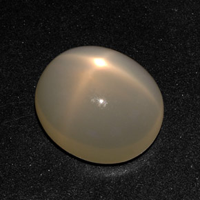 11.16 ct Cream Star Moonstone Stone, Natural Star Moonstone in Oval Cabochon Shape for Sale