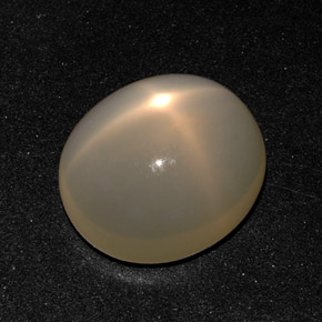Star Moonstone Gemstone in 15.2 x 13.4 mm Size for Sale, Star Moonstone Stone in Orange Cream Color