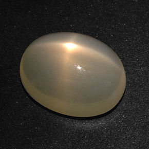 10.01 ct Cream Star Moonstone Gemstone, Star Moonstone Gem in Oval Cabochon Shape for Sale.
