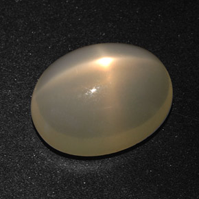 10.01 ct Cream Star Moonstone Stone, Natural Star Moonstone in Oval Cabochon Shape for Sale