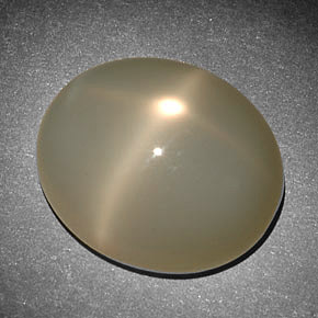 10.09 ct Cream Star Moonstone Gemstone, Star Moonstone Gem in Oval Cabochon Shape for Sale.