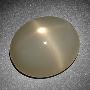 10.09 ct Cream Star Moonstone Stone, Natural Star Moonstone in Oval Cabochon Shape for Sale