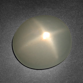 9.81 ct Cream Star Moonstone Stone, Natural Star Moonstone in Oval Cabochon Shape for Sale