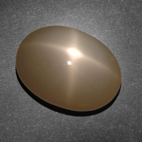 10.45 ct Cream Star Moonstone Stone, Natural Star Moonstone in Oval Cabochon Shape for Sale