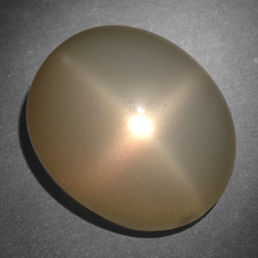 26.57 ct Cream Star Moonstone Stone, Natural Star Moonstone in Oval Cabochon Shape for Sale