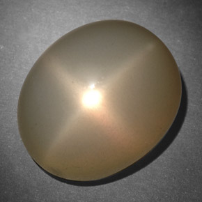 Star Moonstone Gemstone in 17.2 x 14.1 mm Size for Sale, Star Moonstone Stone in Cream Color