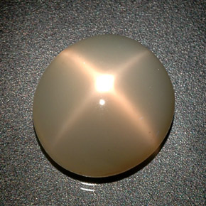 Star Moonstone Gemstone in 13.9 x 12.9 mm Size for Sale, Star Moonstone Stone in Orange Cream Color
