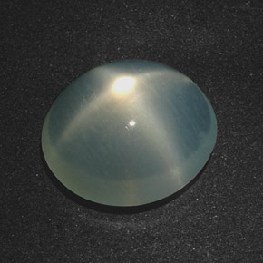 5.78 ct Green Star Moonstone Stone, Natural Star Moonstone in Oval Cabochon Shape for Sale