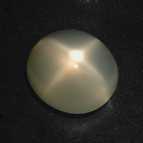 8.33 ct Cream Star Moonstone Gemstone, Star Moonstone Gem in Oval Cabochon Shape for Sale.