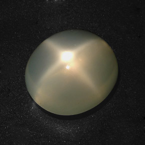 8.33 ct Cream Star Moonstone Stone, Natural Star Moonstone in Oval Cabochon Shape for Sale