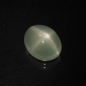 3.58 ct Green Star Moonstone Stone, Natural Star Moonstone in Oval Cabochon Shape for Sale
