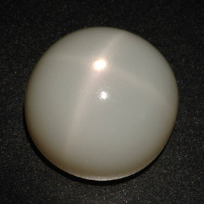 21.40 ct Cream Star Moonstone Stone, Natural Star Moonstone in Round Cabochon Shape for Sale