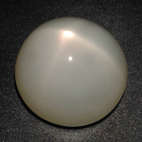 20.19 ct Cream Star Moonstone Stone, Natural Star Moonstone in Round Cabochon Shape for Sale