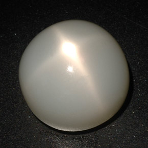 Star Moonstone Gemstone in 15.7 mm Size for Sale, Star Moonstone Stone in Cream Color