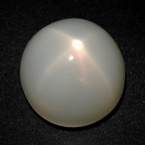 22.48 ct Cream Star Moonstone Gemstone, Star Moonstone Gem in Round Cabochon Shape for Sale.