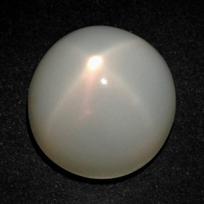 22.48 ct Cream Star Moonstone Stone, Natural Star Moonstone in Round Cabochon Shape for Sale