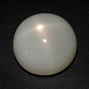 14.37 ct Cream Star Moonstone Gemstone, Star Moonstone Gem in Round Cabochon Shape for Sale.