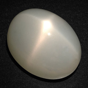 27.18 ct Cream Star Moonstone Stone, Natural Star Moonstone in Oval Cabochon Shape for Sale