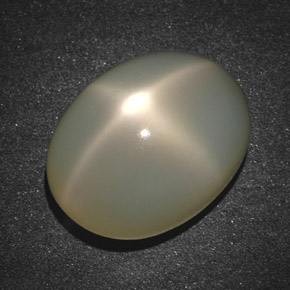 18.90 ct Cream Star Moonstone Stone, Natural Star Moonstone in Oval Cabochon Shape for Sale