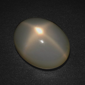 19.93 ct Cream Star Moonstone Stone, Natural Star Moonstone in Oval Cabochon Shape for Sale