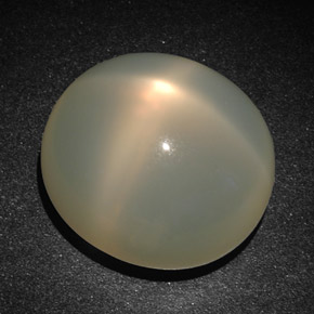 Star Moonstone Gemstone in 17.8 x 16.2 mm Size for Sale, Star Moonstone Stone in Cream Color