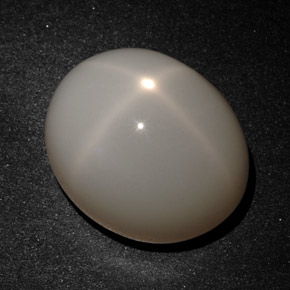 22.77 ct Cream Star Moonstone Stone, Natural Star Moonstone in Oval Cabochon Shape for Sale