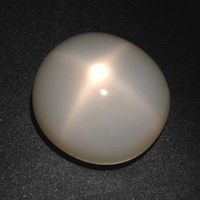 Star Moonstone Gemstone in 16.2 x 15.3 mm Size for Sale, Star Moonstone Stone in Cream Color