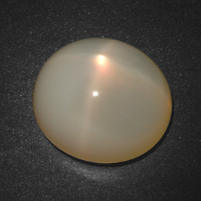 Star Moonstone Gemstone in 16.6 x 15.3 mm Size for Sale, Star Moonstone Stone in Cream Color
