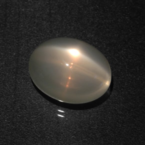 7.22 ct Cream Star Moonstone Stone, Natural Star Moonstone in Oval Cabochon Shape for Sale