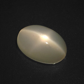 5.89 ct Cream Star Moonstone Stone, Natural Star Moonstone in Oval Cabochon Shape for Sale