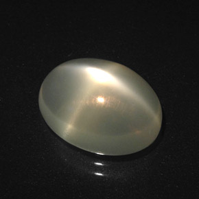 Star Moonstone Gemstone in 12.1 x 9 mm Size for Sale, Star Moonstone Stone in Cream Color