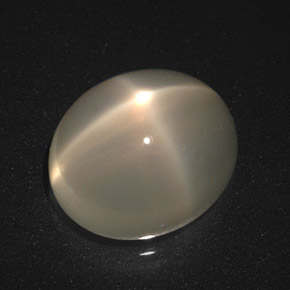 5.45 ct Cream Star Moonstone Stone, Natural Star Moonstone in Oval Cabochon Shape for Sale