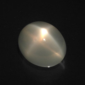 4.07 ct Cream Star Moonstone Stone, Natural Star Moonstone in Oval Cabochon Shape for Sale