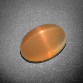 Star Moonstone Gemstone in 14 x 10 mm (calibrated) Size for Sale, Star Moonstone Stone in Peach Orange Color
