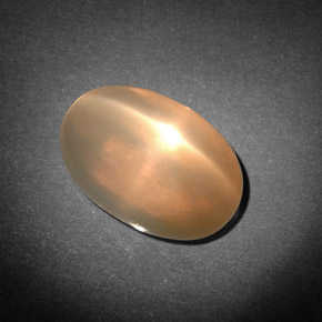 Star Moonstone Gemstone in 14.1 x 9.4 mm Size for Sale, Star Moonstone Stone in Orange Cream Color