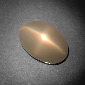 8.29 ct Cream Star Moonstone Stone, Natural Star Moonstone in Oval Cabochon Shape for Sale