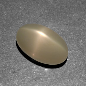 9.13 ct Cream Star Moonstone Gemstone, Star Moonstone Gem in Oval Cabochon Shape for Sale.