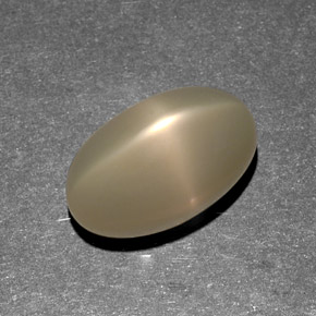 9.13 ct Cream Star Moonstone Stone, Natural Star Moonstone in Oval Cabochon Shape for Sale