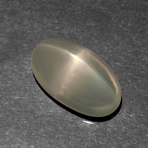 9.37 ct Cream Star Moonstone Stone, Natural Star Moonstone in Oval Cabochon Shape for Sale