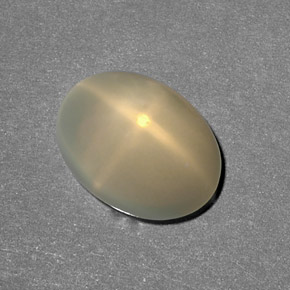 6.80 ct Cream Star Moonstone Gemstone, Star Moonstone Gem in Oval Cabochon Shape for Sale.