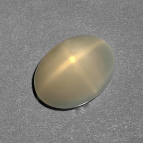 6.80 ct Cream Star Moonstone Stone, Natural Star Moonstone in Oval Cabochon Shape for Sale