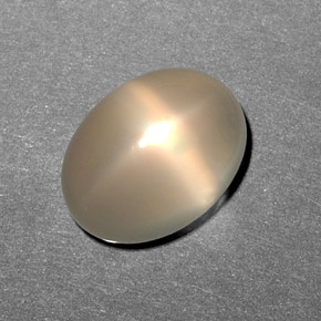Star Moonstone Gemstone in 15 x 11.2 mm Size for Sale, Star Moonstone Stone in Cream Color