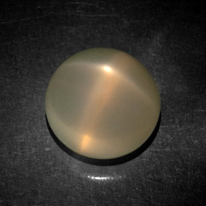 7.74 ct Cream Star Moonstone Stone, Natural Star Moonstone in Oval Cabochon Shape for Sale