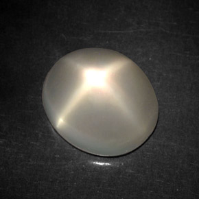 6.03 ct Cream Star Moonstone Gemstone, Star Moonstone Gem in Oval Cabochon Shape for Sale.