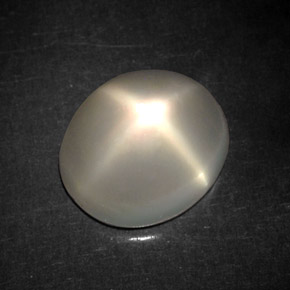 6.03 ct Cream Star Moonstone Stone, Natural Star Moonstone in Oval Cabochon Shape for Sale